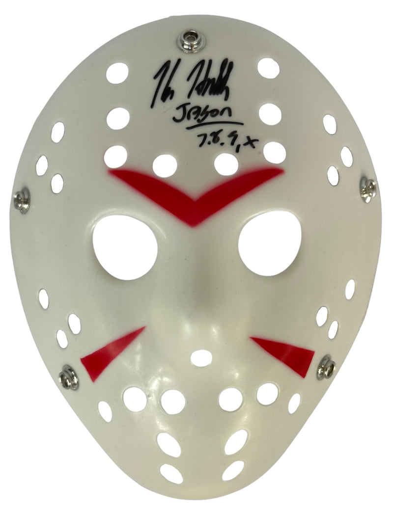 Kane Hodder signed inscribed Jason Vorhees mask Friday The 13th JSA COA