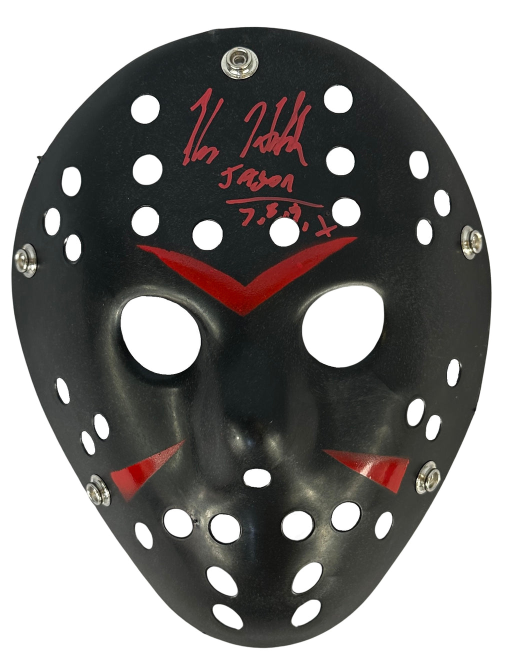 Kane Hodder signed inscribed Jason Vorhees mask Friday The 13th JSA COA