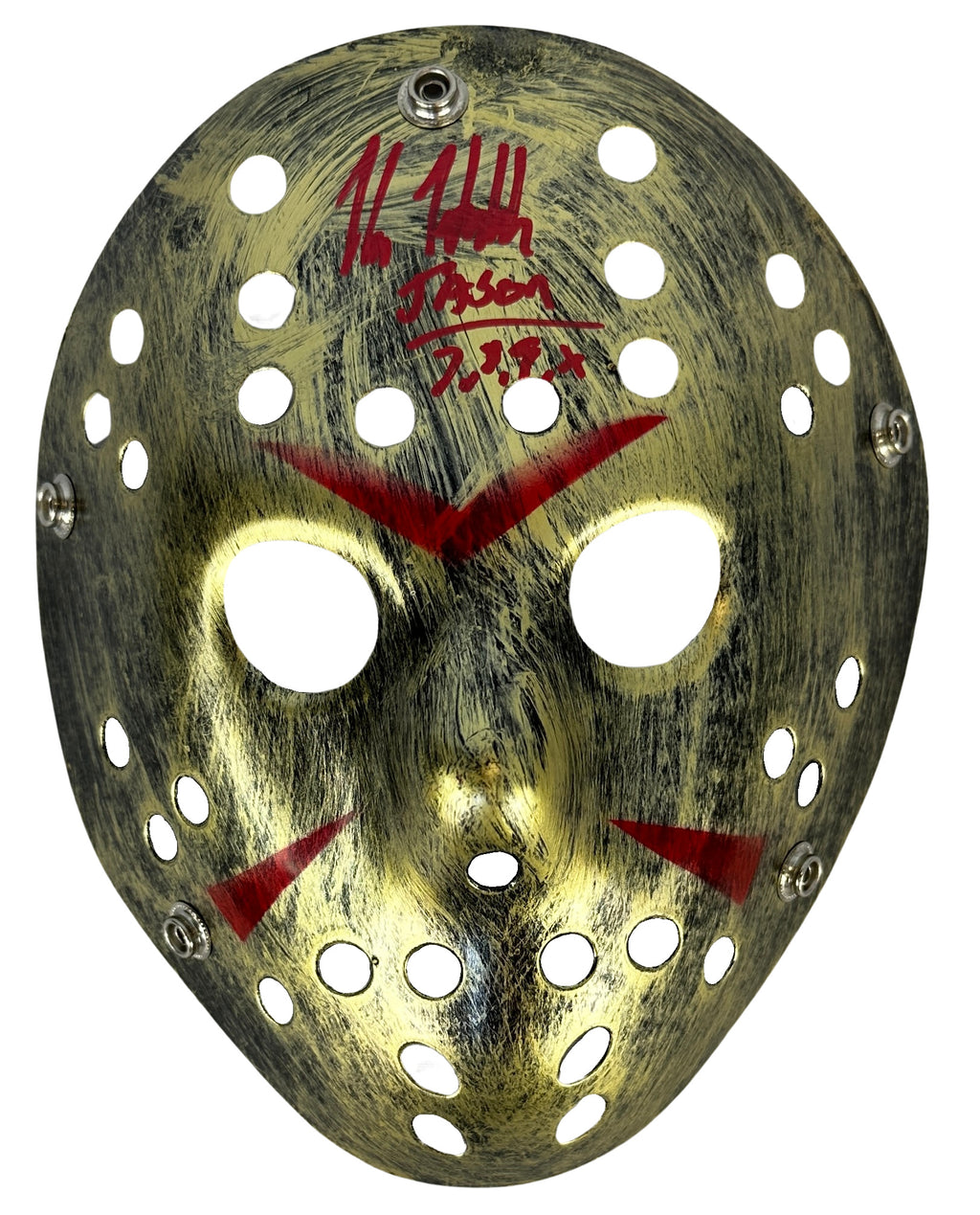 Kane Hodder signed inscribed Jason Vorhees mask Friday The 13th JSA COA