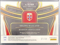 Erling Haaland Martin Odegaard 2023-24 Panini Select Purple Swatches Patch /49