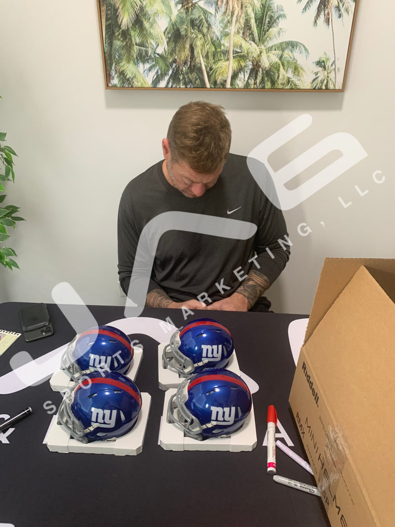 Jeremy Shockey autographed signed mini helmet New York Giants PSA