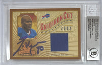 Eric Moulds auto signed Donruss 2002 #72/400 Buffalo Bills BAS game used Encap