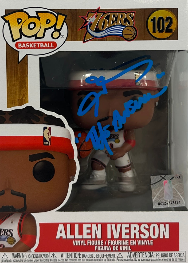 Allen Iverson autographed signed inscribed funko pop Philadelphia 76ers JSA