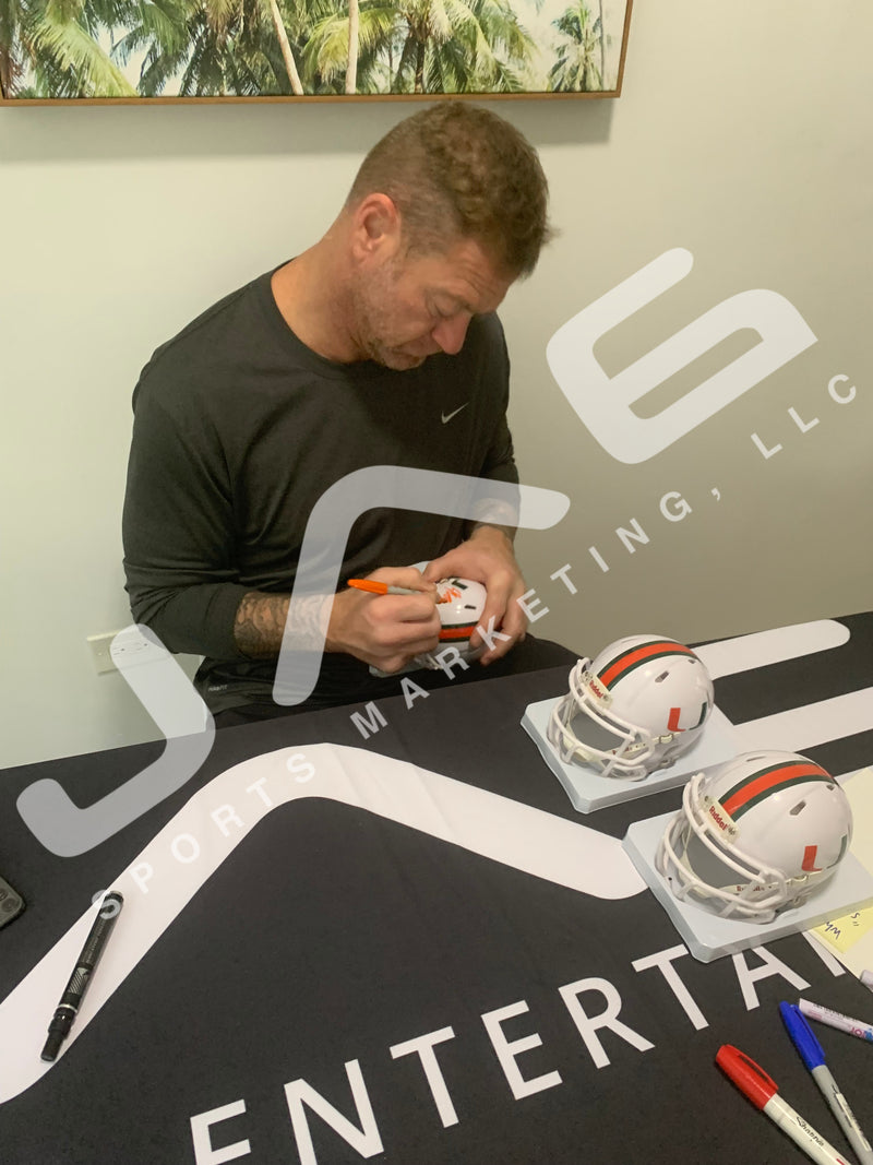 Jeremy Shockey autographed signed mini helmet New Orleans Saints PSA