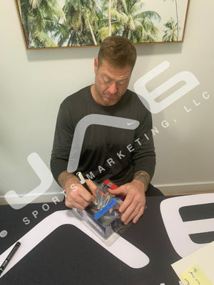 Jeremy Shockey autographed signed New York Giants action figure PSA