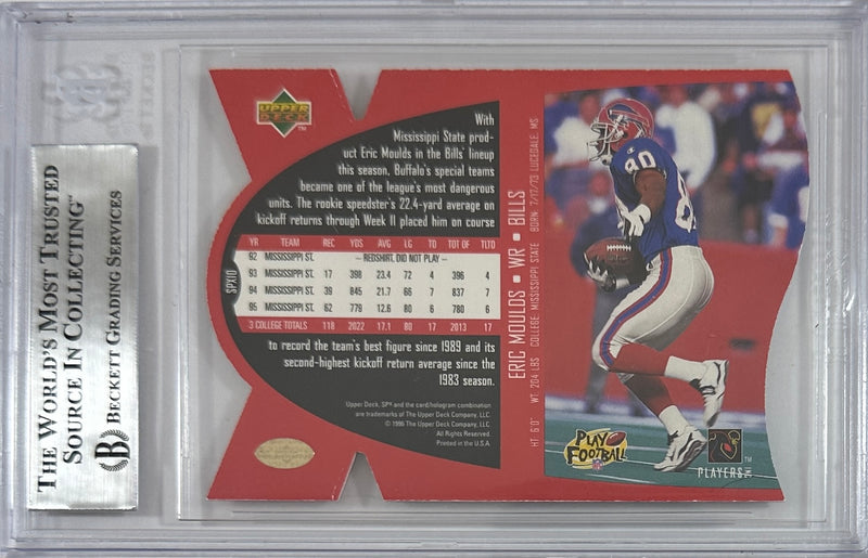 Eric Moulds autographed signed Upper Deck 1996 #SPX10 Buffalo Bills BAS Encap
