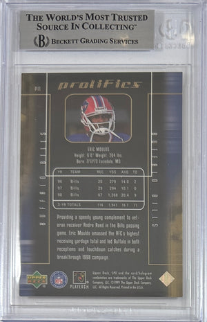 Eric Moulds autographed signed Upper Deck 1999 #P11 Buffalo Bills BAS Encap