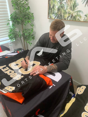 Jeremy Shockey autographed signed white pro style jersey