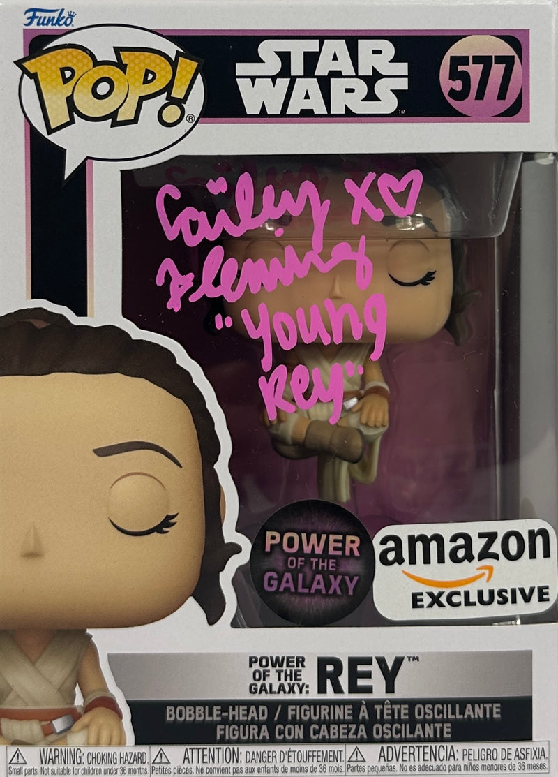 Cailey Fleming signed inscribed Funko #577 Star Wars: The Force Awakens JSA COA