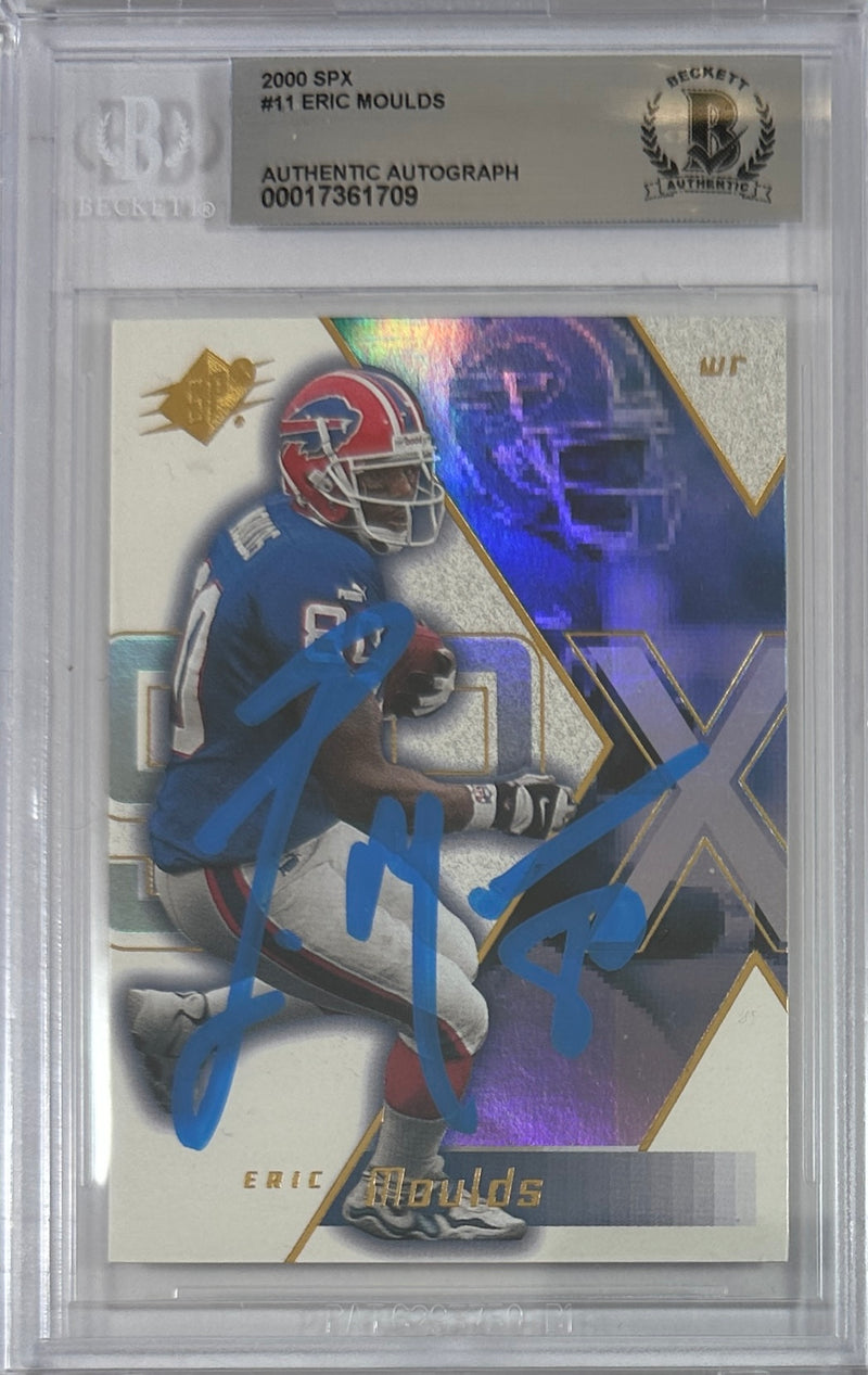 Eric Moulds autographed signed Upper Deck 2000 #11 Buffalo Bills BAS Encap