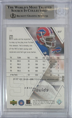 Eric Moulds autographed signed Upper Deck 2000 #11 Buffalo Bills BAS Encap