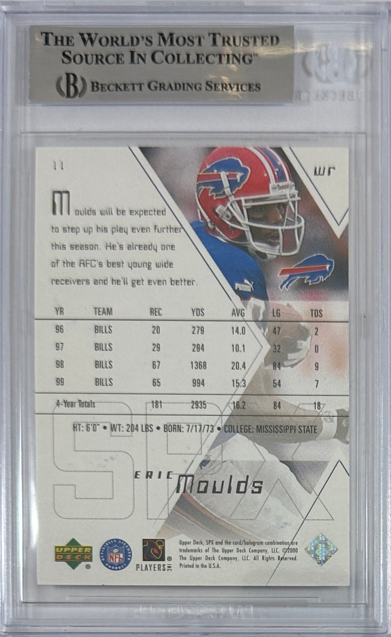 Eric Moulds autographed signed Upper Deck 2000 #11 Buffalo Bills BAS Encap