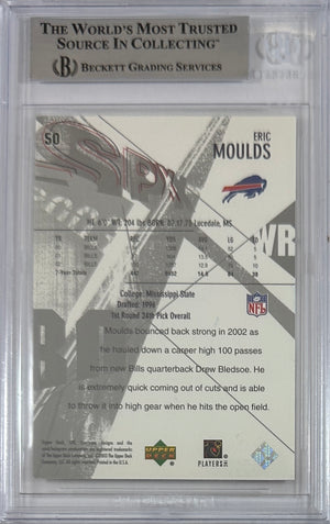 Eric Moulds autographed signed Upper Deck 2003 #50 Buffalo Bills BAS Encap