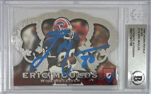 Eric Moulds autographed signed Pacific 1996 #CR 116 Buffalo Bills BAS Encap RC
