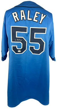 LUKE RALEY AUTOGRAPHED SIGNED PRO BLUE JERSEY JSA COA
