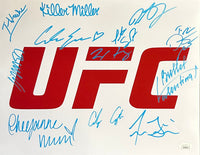 Multi UFC signed 11x14 photo JSA Poirier Holloway Shevchenko Moreno Covington