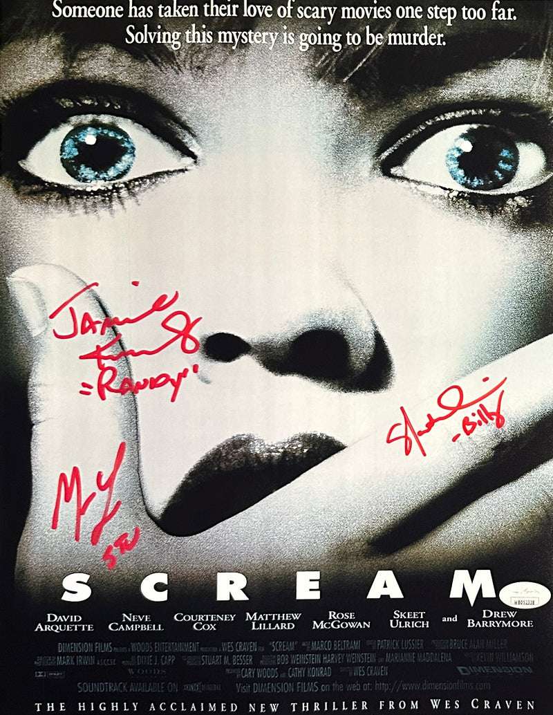 Lillard Ulrich Kennedy autographed signed inscribed 11x14 photo Scream JSA COA