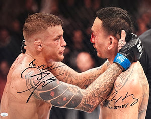 Dustin Poirier and Max Holloway autographed signed inscribed 16x20 photo UFC JSA