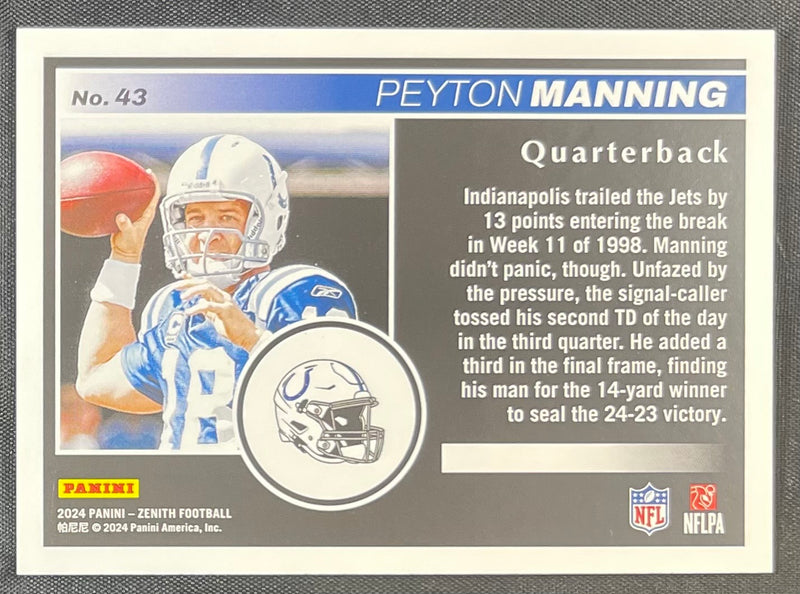 Payton Manning 2024 Panini Zenith Red Zone #43 /50