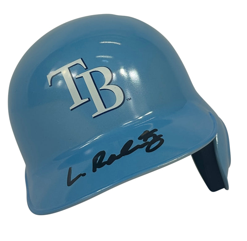 Luke Raley autographed signed mini helmet Tampa Bay Rays JSA COA
