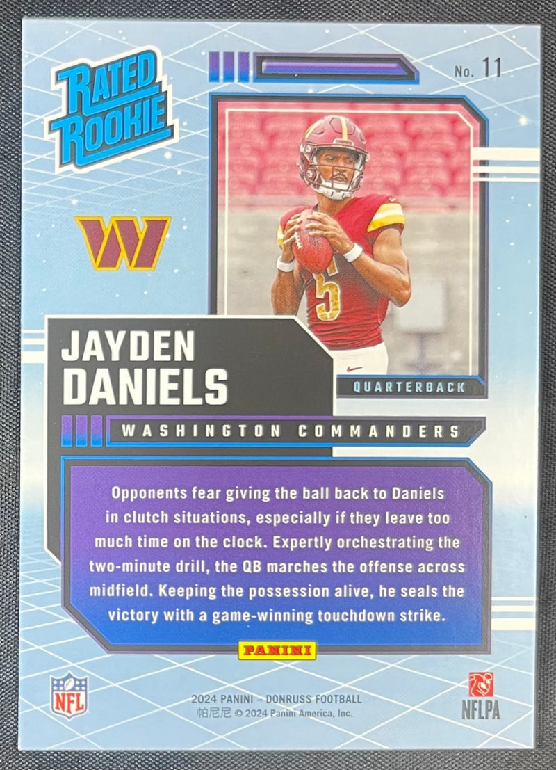 Jayden Daniels RC 2024 Panini Donruss Rated Rookies Retro #11