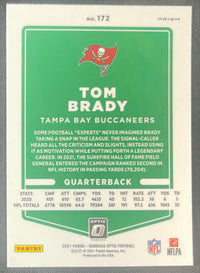 Tom Brady 2021 Panini Donruss Silver Optic #172