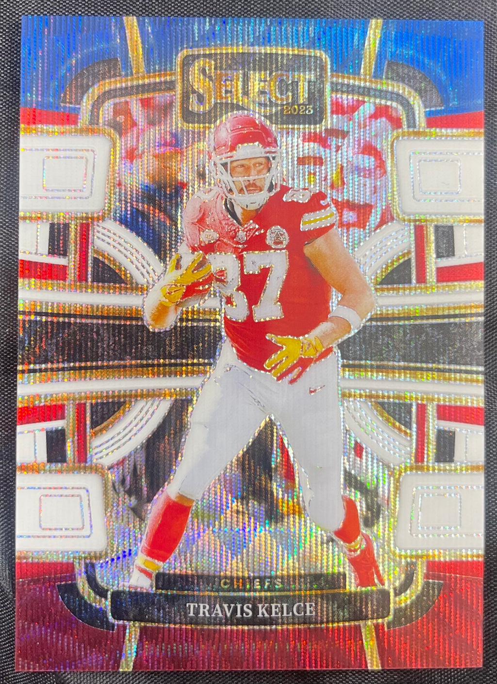 Travis Kelce 2023 Panini Select #50 Concourse Tri-Color /259
