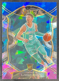 Lamelo Ball 2020-2021 RC Panini Select Blue White Purple Cracked Ice #63