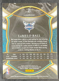 Lamelo Ball 2020-2021 RC Panini Select Blue White Purple Cracked Ice #63