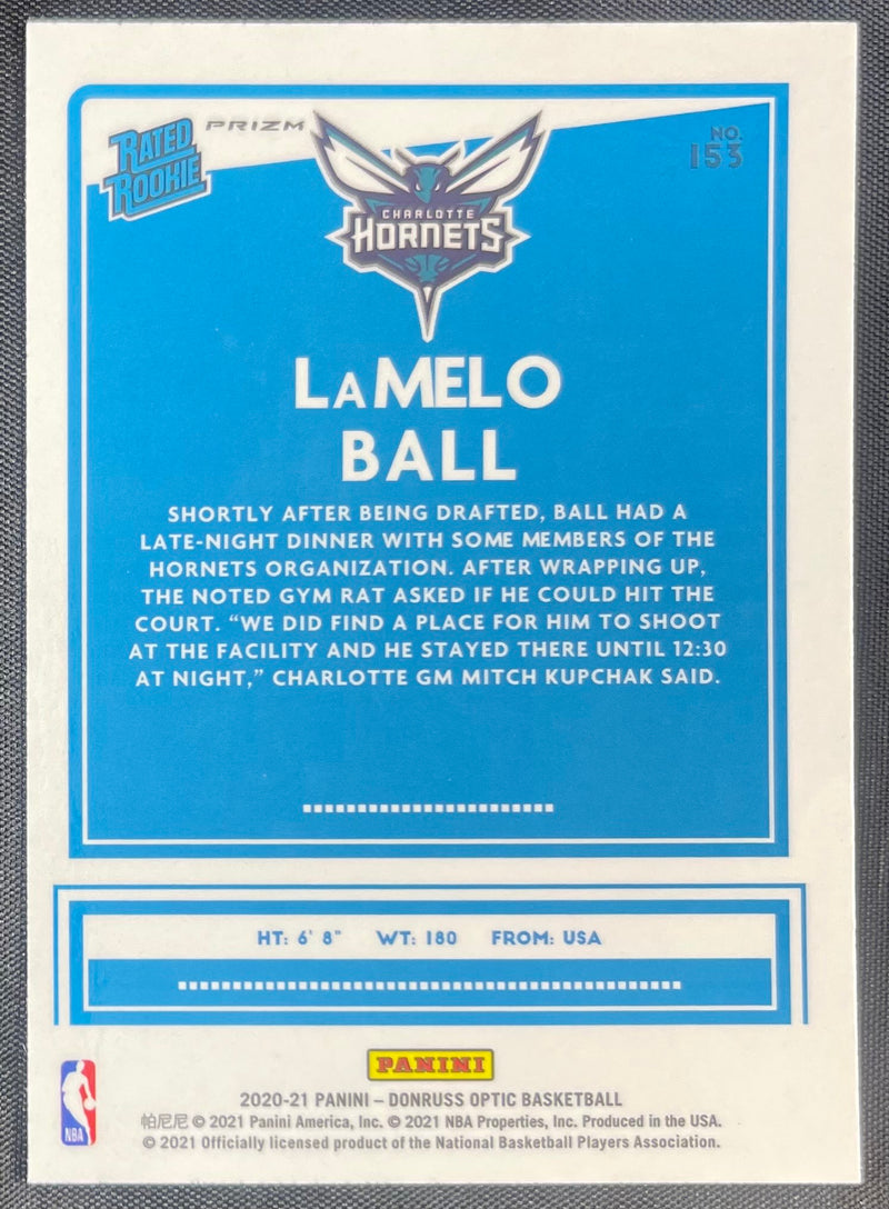 Lamelo Ball 2020-2021 RC Panini Donruss Optic Purple Prizm #153