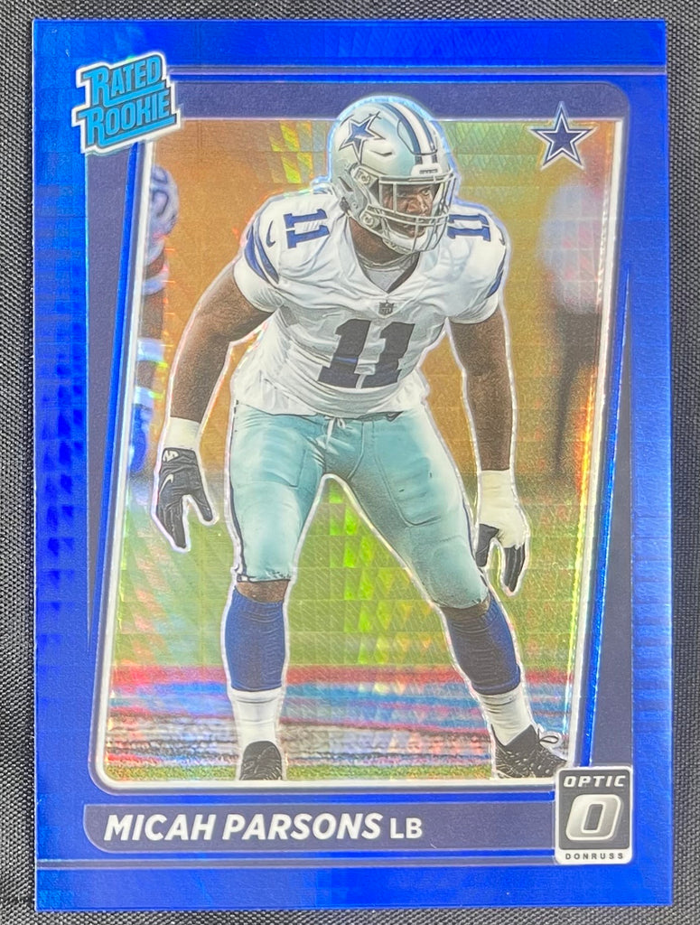 Micah Parsons 2021 RC Panini Donruss Optic Blue Hyper Prizm #245
