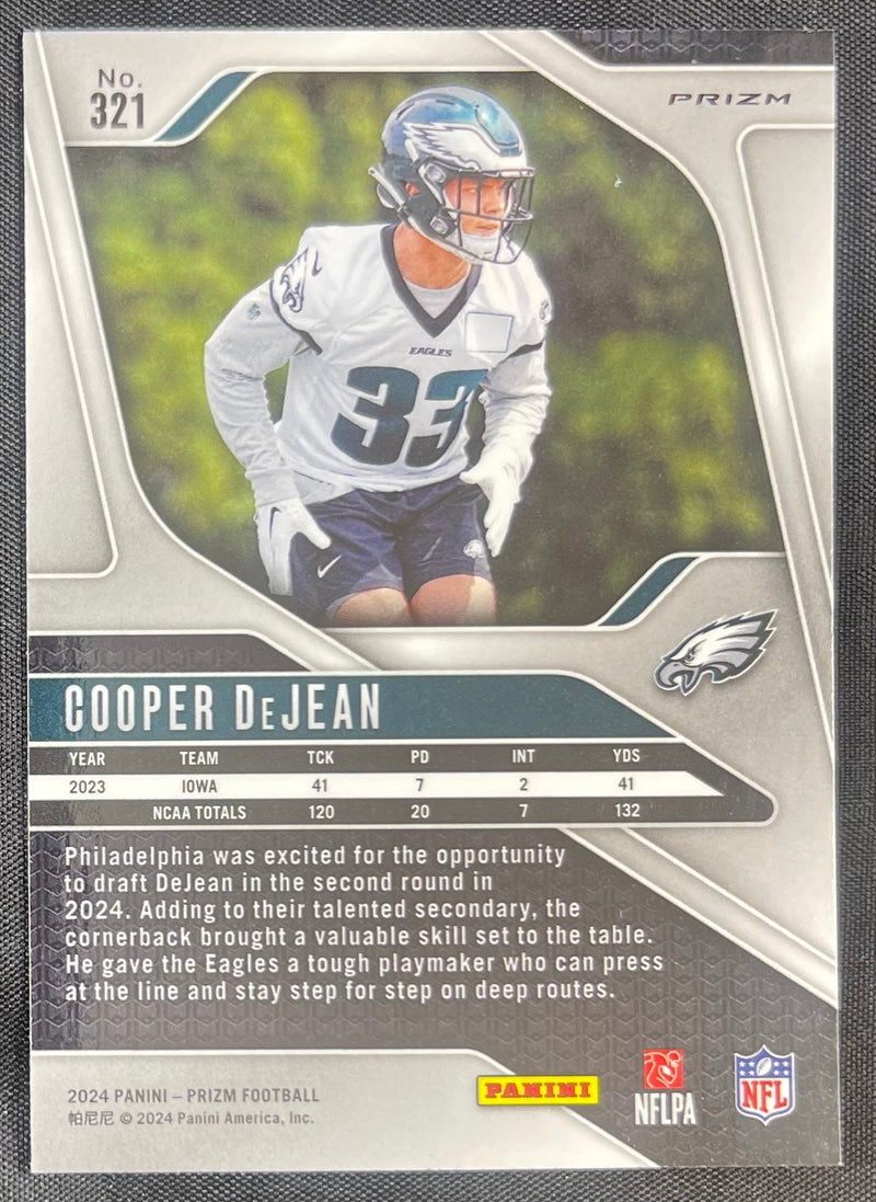 Cooper DeJean 2024 RC Panini Prizm Red White & Blue #321