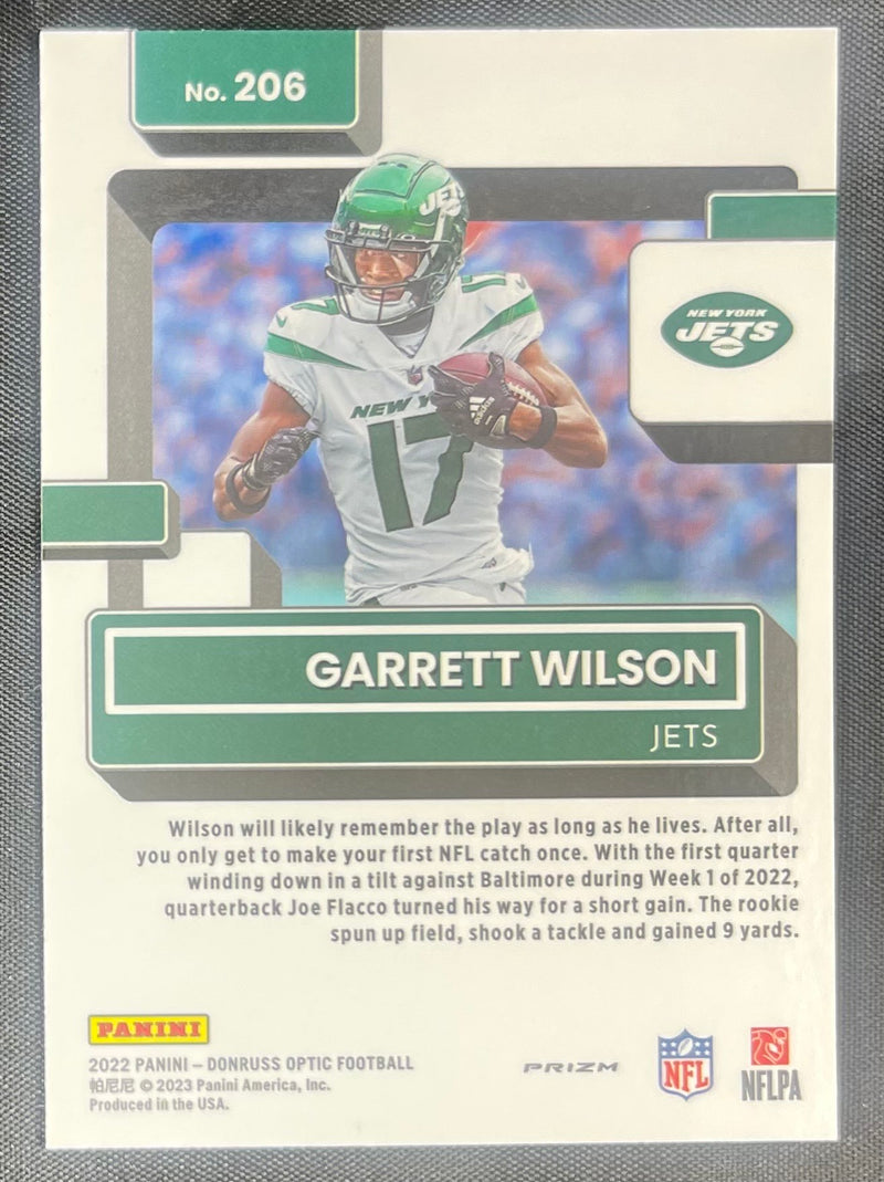 Garrett Wilson 2022 RC Panini Donruss Optic Purple Shade #206