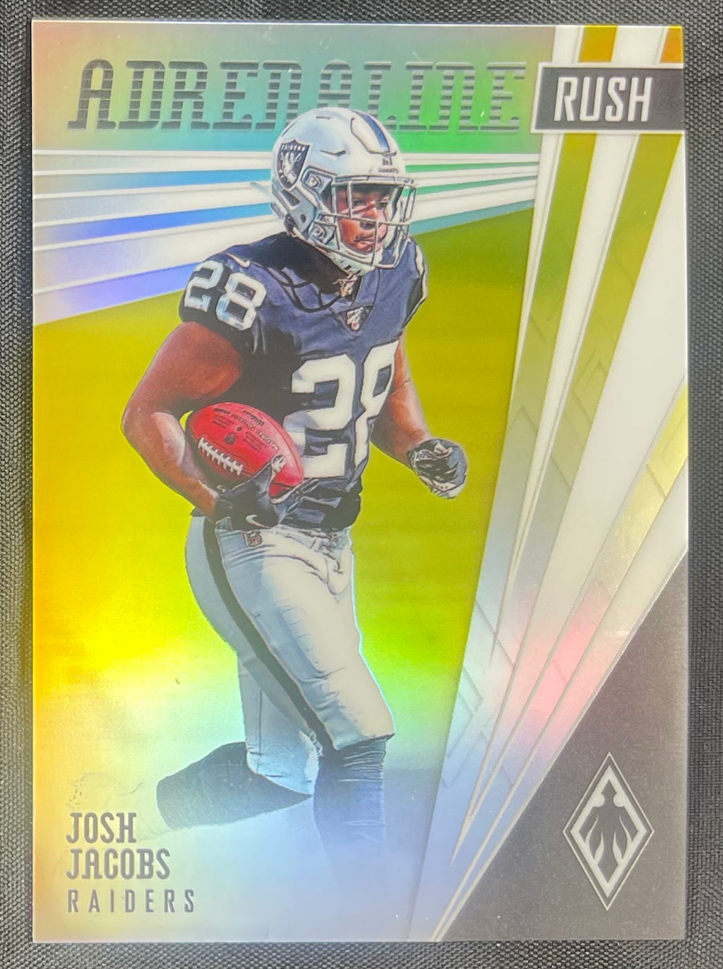 Josh Jacobs 2019 RC Panini Phoenix Adrenaline Rush Yellow #1 /75