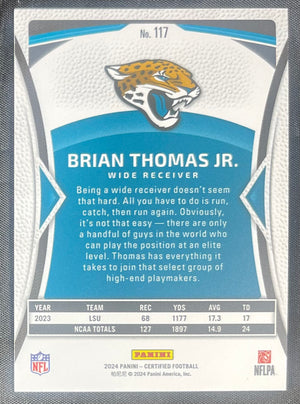 Brian Thomas Jr. 2024 RC Panini Certified Bronze Mirror #117 /275