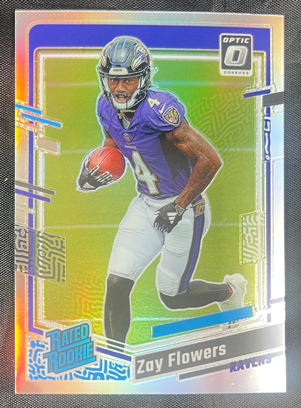 Zay Flowers 2023 RC Panini Donruss Optic Silver #210
