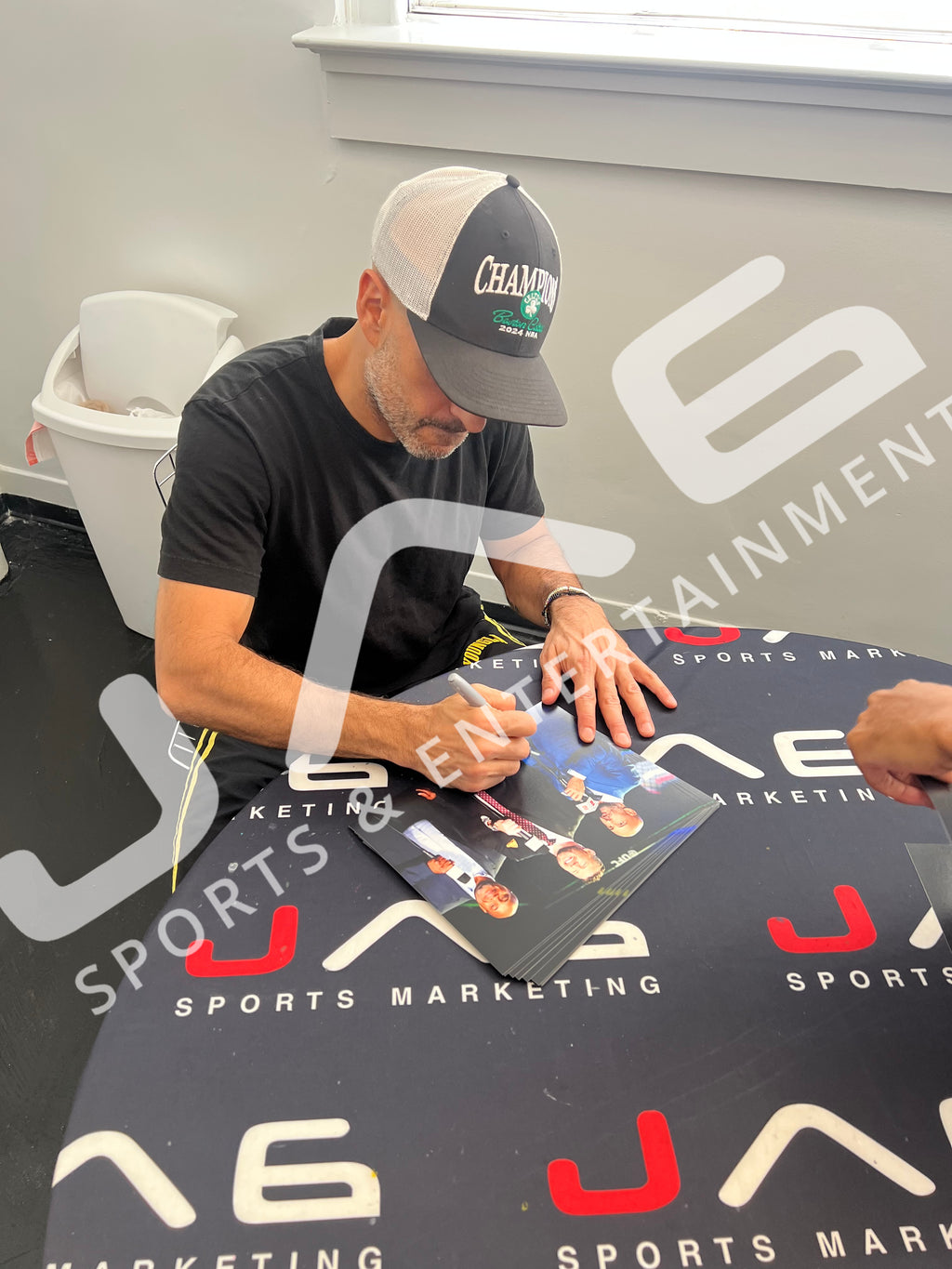 Jon Anik autographed signed 8x10 photo UFC JSA Daniel Cormier Michael Bisping