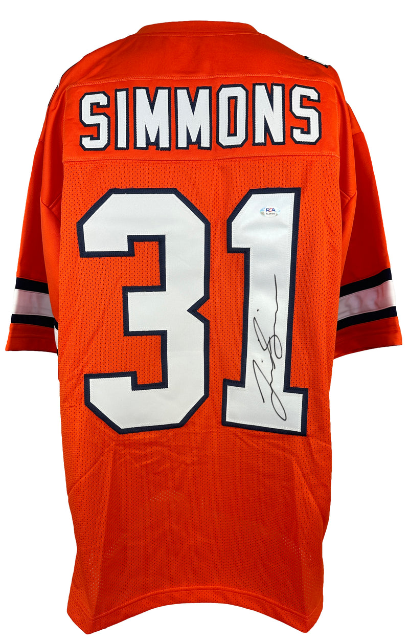 Justin Simmons autographed signed jersey NFL Denver Broncos PSA COA