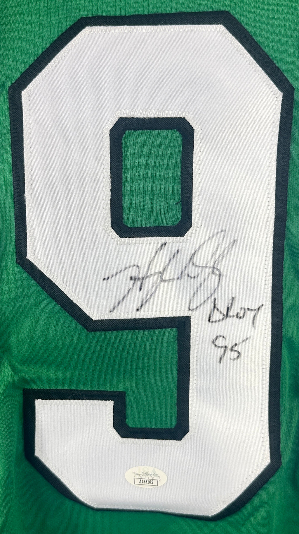 HUGH DOUGLAS SIGNED INSCRIBED CUSTOM GREEN PRO STYLE AUTOGRAPHED JERSEY JSA COA