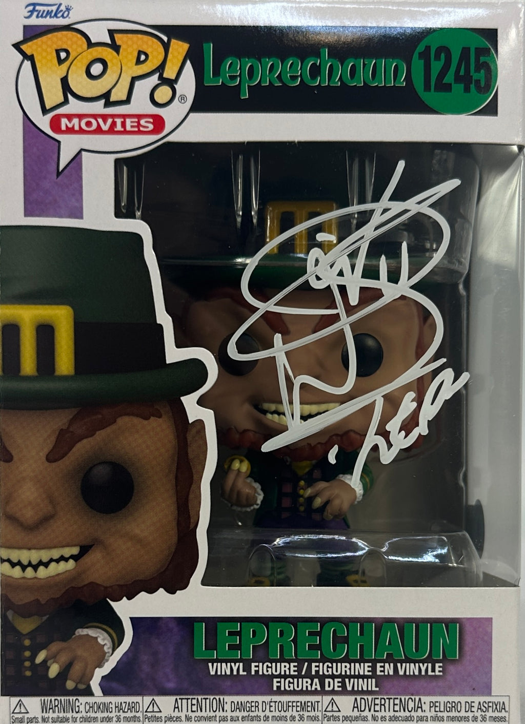 Warwick Davis autographed signed inscribed Funko Pop #1245 Leprechaun BAS