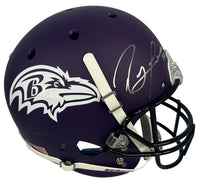 Ray Lewis autographed signed Full Size stat helmet NFL Baltimore Ravens PSA COA