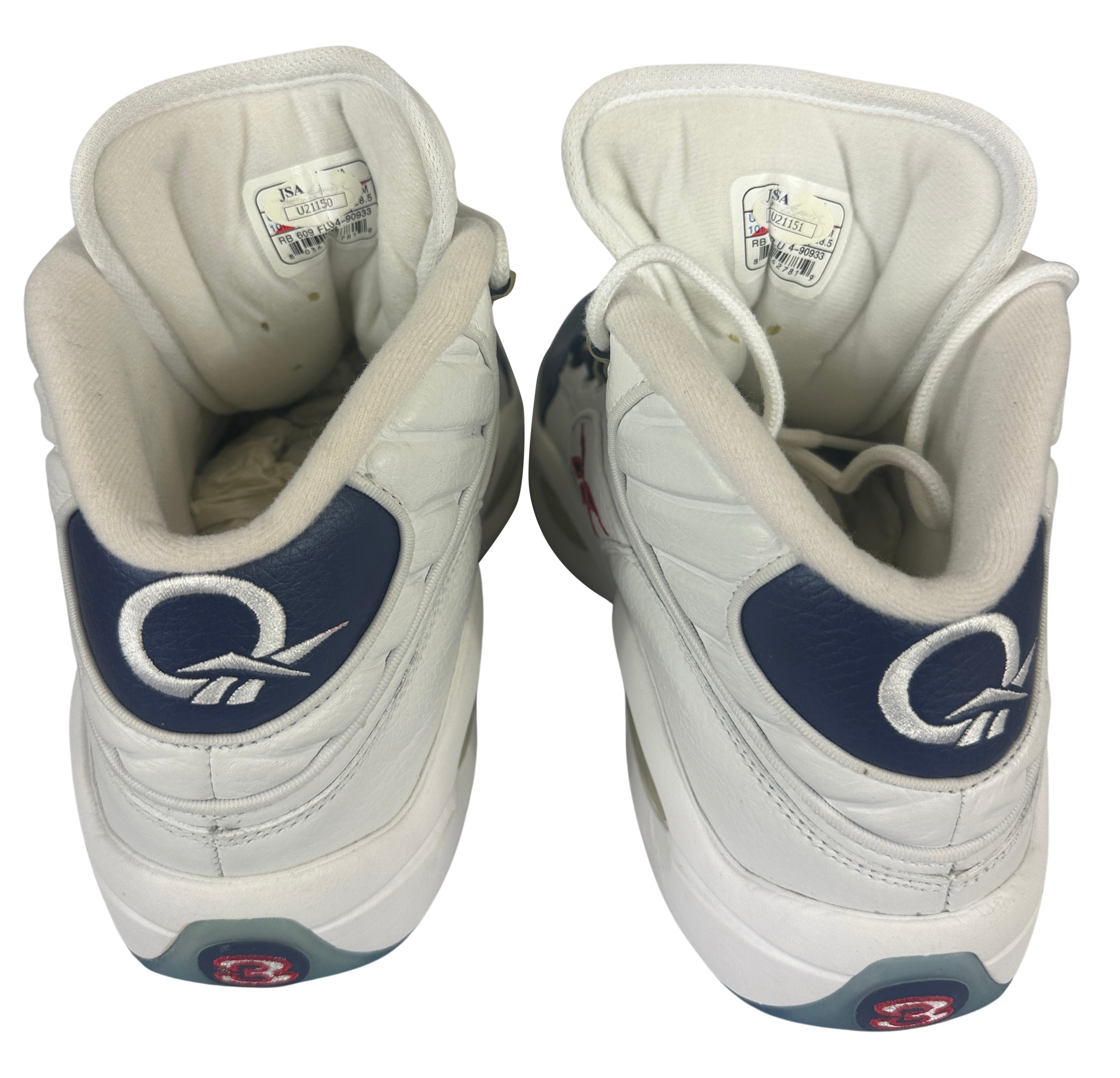Allen Iverson signed inscribed 1996 Sneaker pair Philadelphia