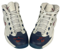 Allen Iverson signed inscribed 1996 Sneaker pair Philadelphia 76er's JSA COA