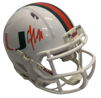 Jeremy Shockey autographed signed mini helmet Miami Hurricanes PSA