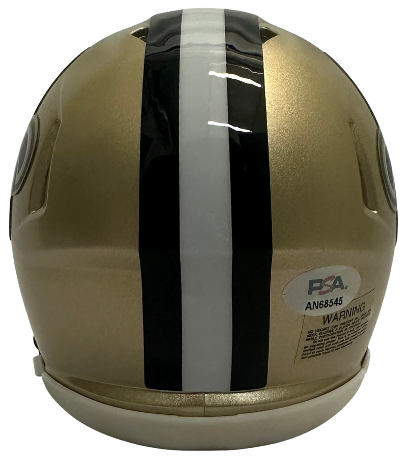 Jeremy Shockey autographed signed mini helmet New Orleans Saints PSA
