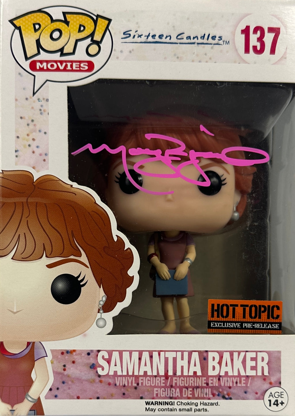 Molly Ringwald autographed signed Funko Pop Sixteen Candles Samantha JSA COA