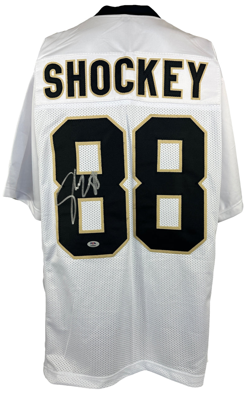 Jeremy Shockey autographed signed white pro style jersey