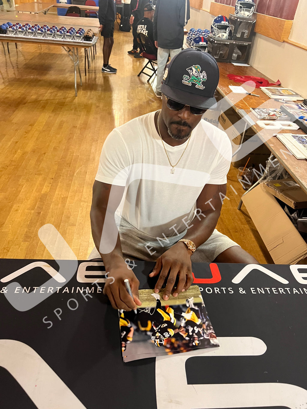 Plaxico Burress autographed signed 8x10 photo NFL Pittsburgh Steelers JSA COA