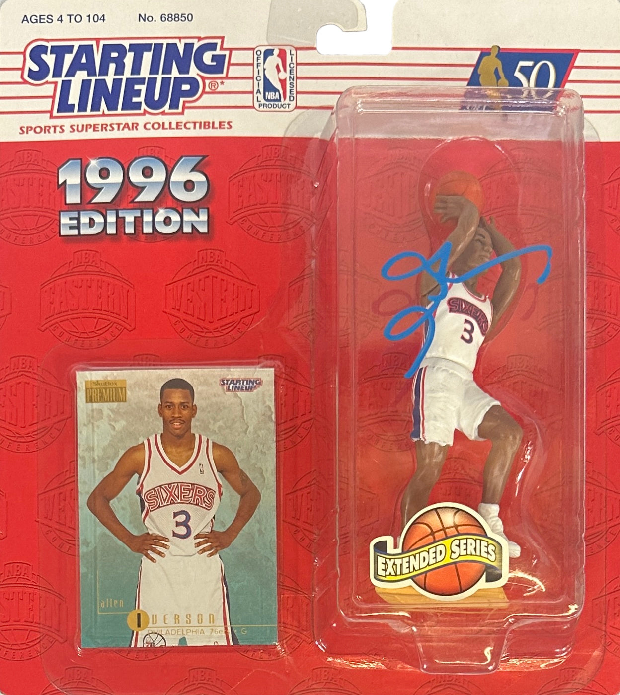 Allen Iverson signed Starting Lineup Rookie Figure
