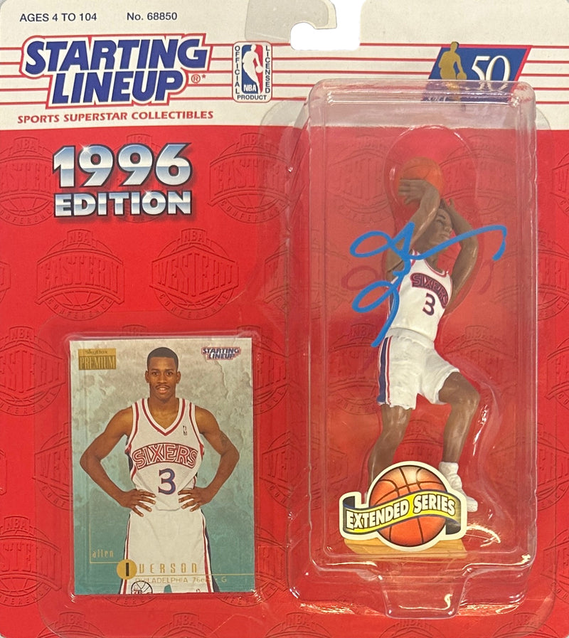 Allen Iverson signed Starting Lineup Rookie Figure Philadelphia 76ers JSA